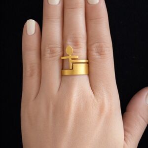 Gold plated brass Women's Ring